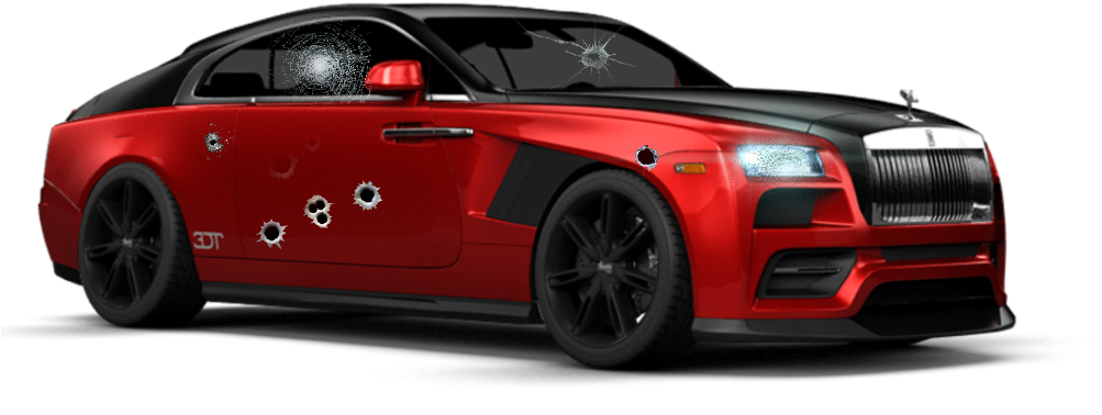 Car Bulletholes Glass Guns Dk925designs - Rolls Royce Wraith Custom Red (1024x1024), Png Download