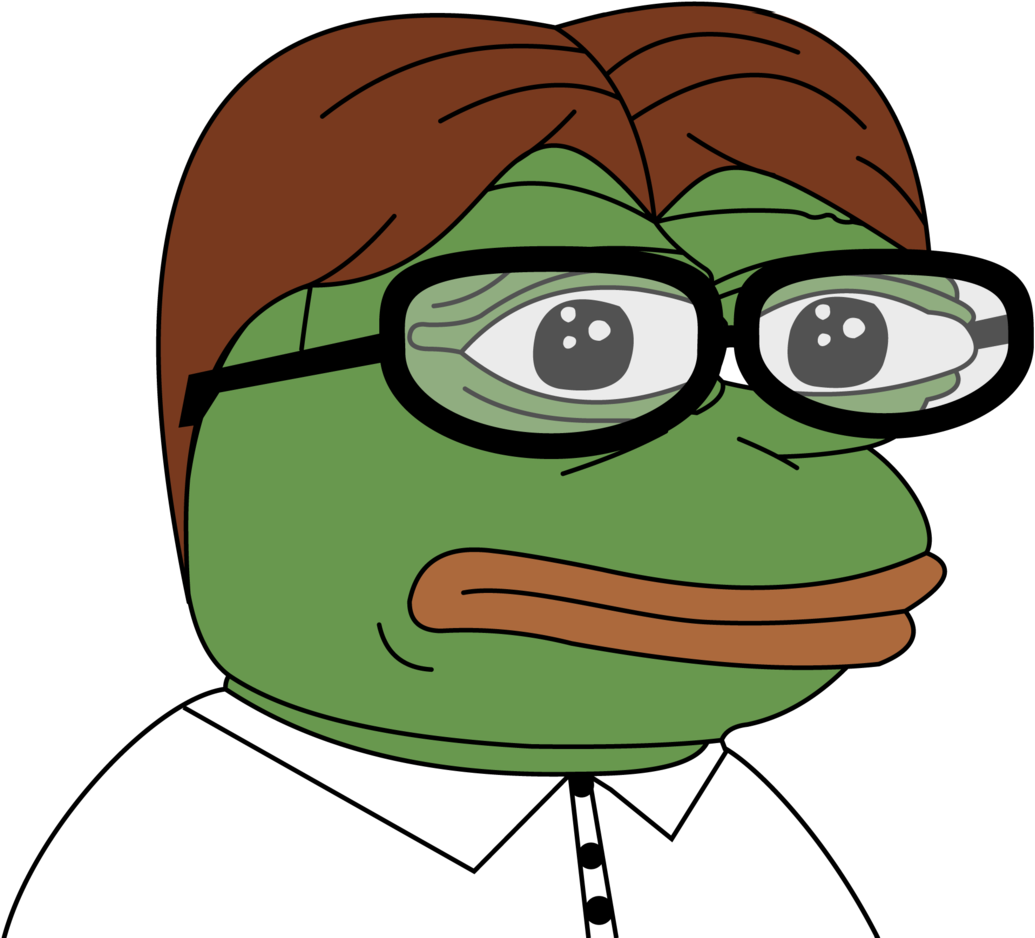 Cryptopepes - Io - Pepe Nerd (1350x1350), Png Download