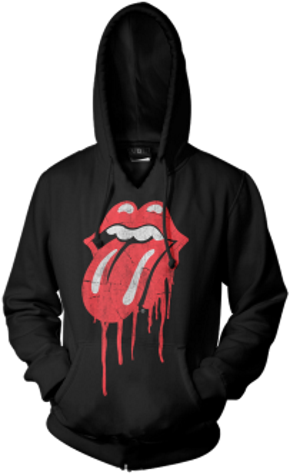 Rolling Stones "dripping Tongue" Hoodie - Casaco Razer (407x498), Png Download