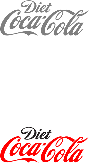 Diet Coke - Diet Coca Cola Logo (500x1000), Png Download