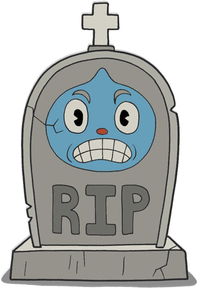 Goopy - Goopy Le Grande Cuphead (396x581), Png Download