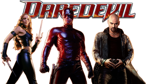 Daredevil Movie Image With Logo And Character - Daredevil Movie Png (500x281), Png Download