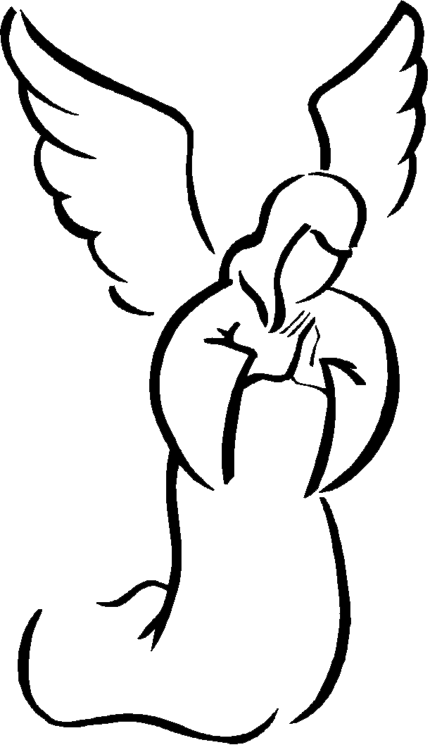 Church Of The Advent Christmas Angel - Angels From Heaven Drawing (611x1058), Png Download