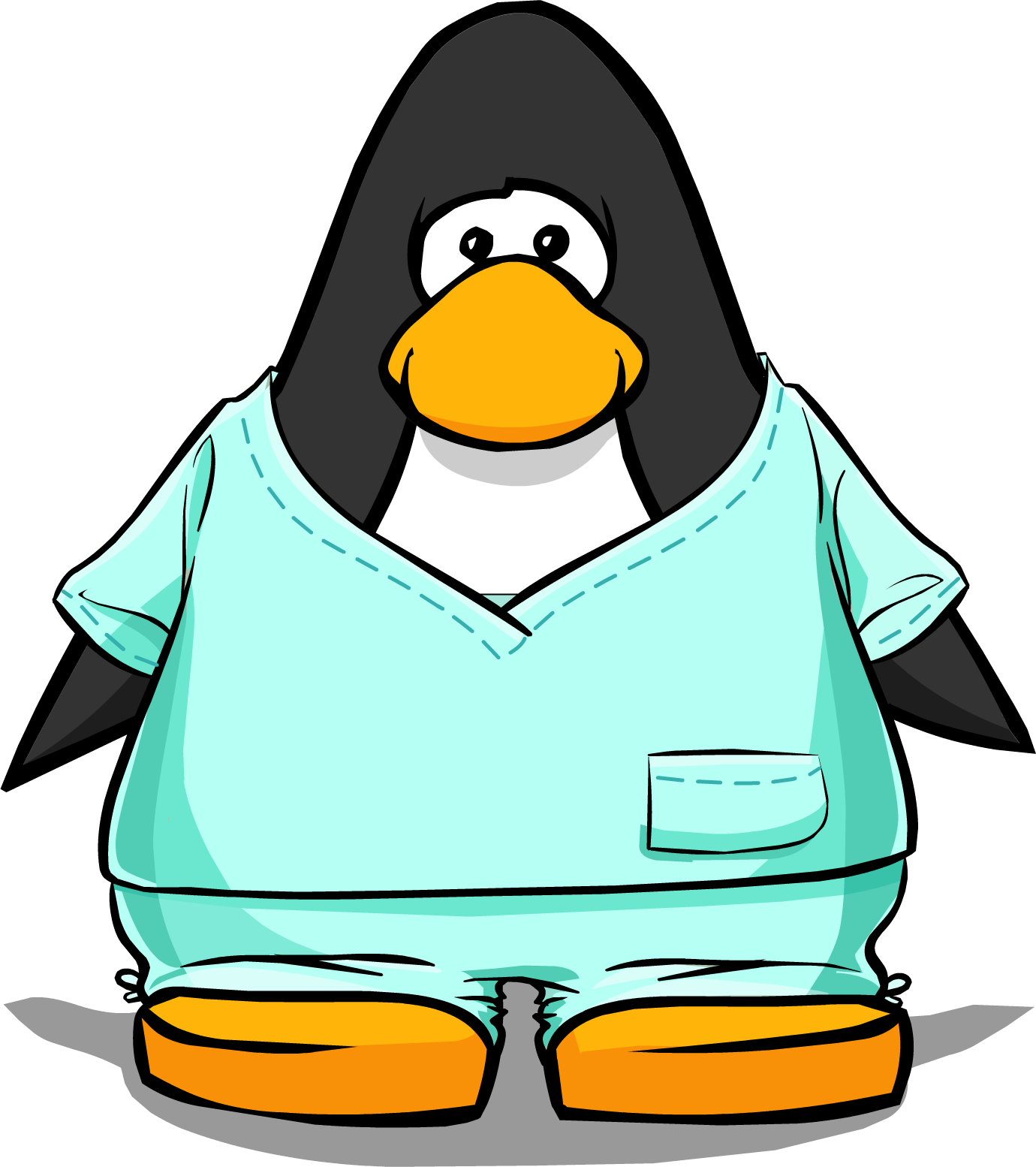 Scrubs From A Player Card - Club Penguin Doctor Png (1380x1554), Png Download