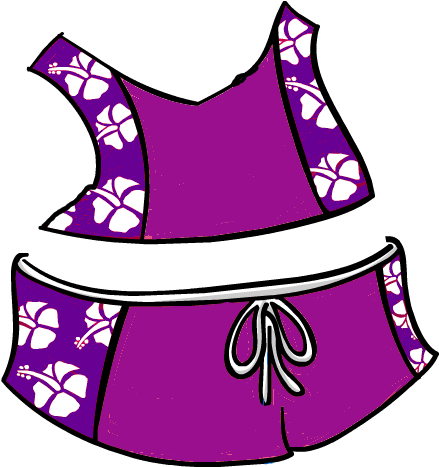 Purple Bathing Suit - Bathing Suit Clip Art (455x466), Png Download