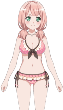 Swimsuit Live2d Model - Live2d (326x480), Png Download