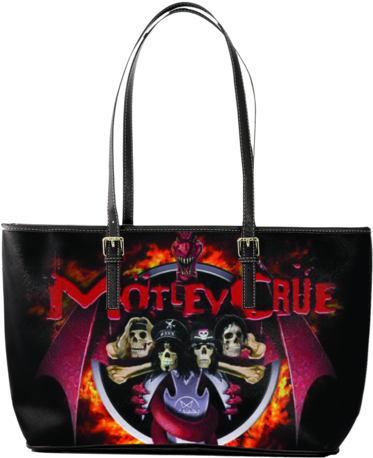 Motley Crue Large Leather Tote - Motley Crue (372x480), Png Download
