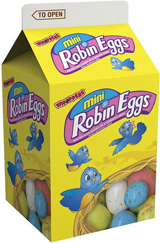 Whoppers Mini Robin Eggs Malted Milk Eggs - Hershey's Whoppers Mini Robin Eggs Carton (500x500), Png Download