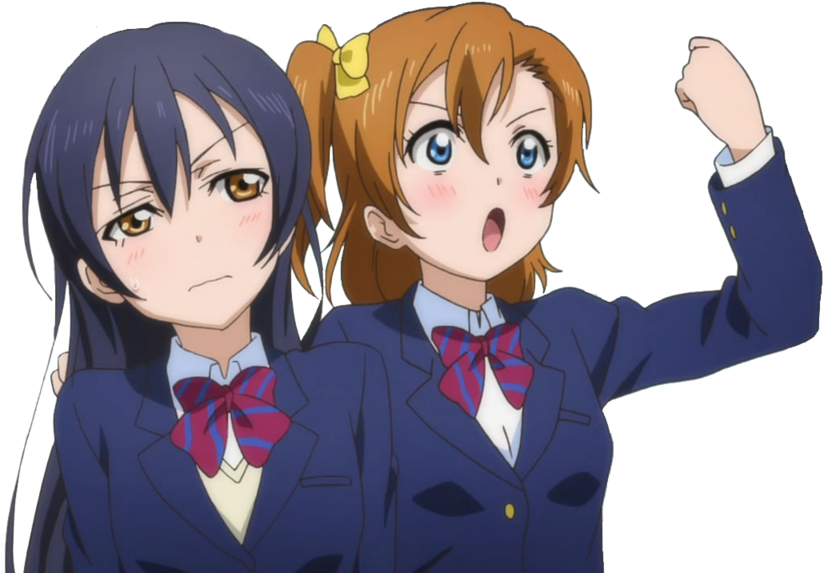 Umi And Honoka By Tokito Ishida-d5zz1if - Umi Honoka (1024x576), Png Download