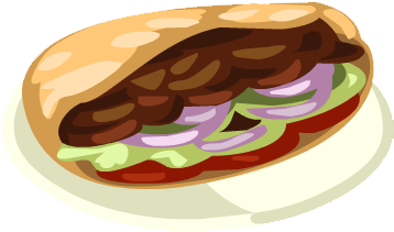 Doner Kebab - Doner Kebab Cartoon Png (357x357), Png Download
