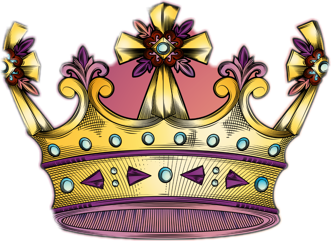 Free Royal Crown King Queen Cute Accessory Sparkly - Portable Network Graphics (1385x1010), Png Download