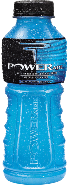 Blue Powerade - Energy Drinks In Bottles (220x600), Png Download