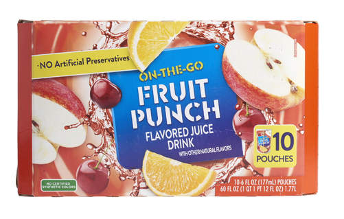 Fruit Punch Juice Drink Pouches - Juice (500x500), Png Download