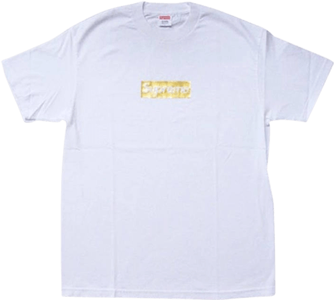 2008 Nagoya Opening Gold Box Logo T-shirt - Supreme 20th Anniversary Box Logo T Shirt (740x600), Png Download