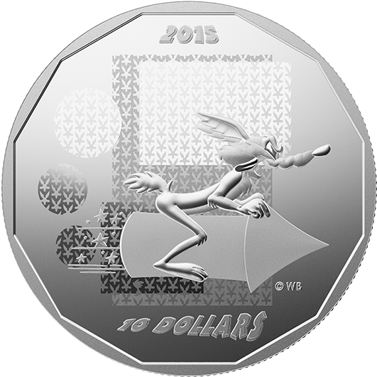Fine Silver Coin - 1/2 Oz 2015 Looney Tunes | Wily E. Coyote: Super Genius (570x570), Png Download