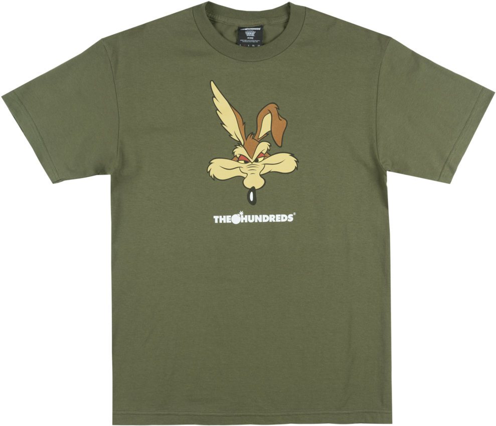 The Hundreds Looney Tunes Acme Wile E Coyote T-shirt - Parliament (1024x872), Png Download