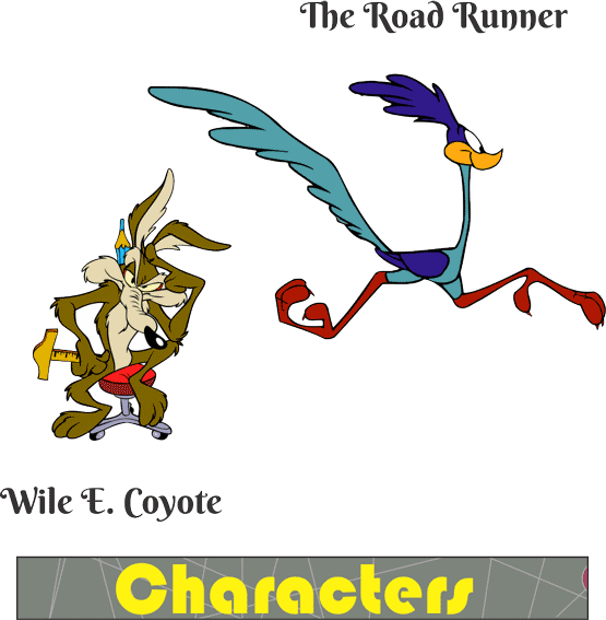 Wile E Coyote And Roadrunner Download - Road Runner Looney Tunes Running (555x567), Png Download