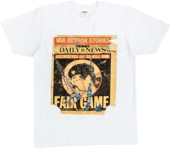 Image Of Supreme - Supreme Dash Snow Tee Xl White Su1146 (1000x600), Png Download