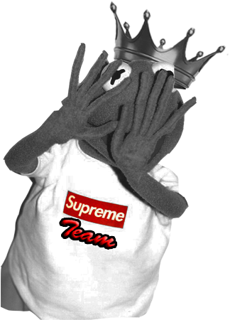 Supreme Hermit - Supreme Kermit The Frog (476x700), Png Download