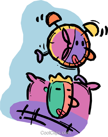 Person Sleeping, Alarm Clock Royalty Free Vector Clip - Dream (379x480), Png Download