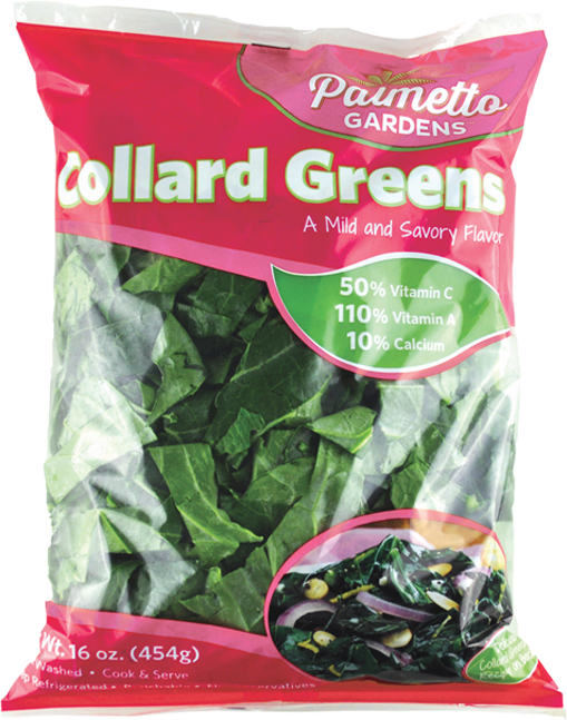 Palmetto Gardens Collard Greens - 16 Oz (509x647), Png Download
