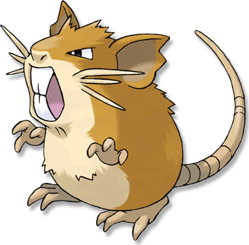 Raticate - Rattata Pokemon (350x344), Png Download