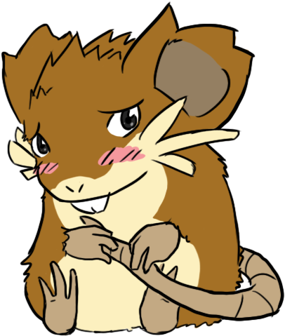 First One In A While And It's Raticate - Shiny Raticate (500x500), Png Download