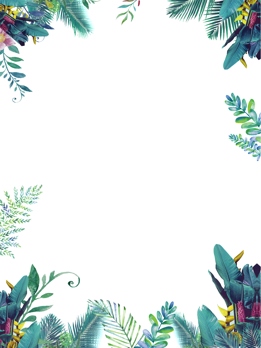 Spring Rborder Png Transparent Images Download Spring Element Plant Border Cartoon Transparent - Celebrity ...