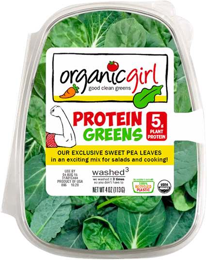 Organic Girl Super Spinach, 5 Oz (432x606), Png Download