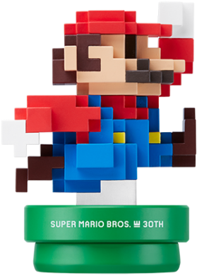 8-bit Mario - Amiibo Mario 30 (500x500), Png Download