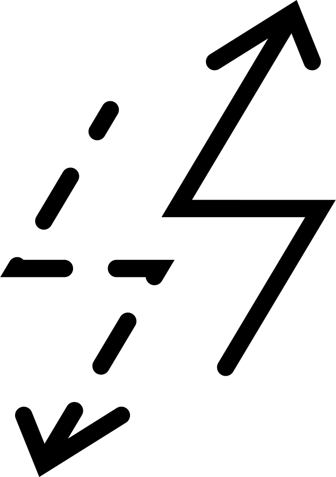 Up Arrow And Dotted Down Arrow Comments - Arrow (690x980), Png Download