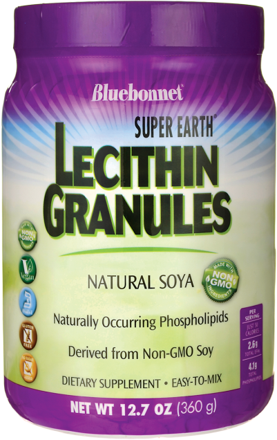 Bluebonnet Super Earth Non-gmo Lecithin, - Bluebonnet Nutrition Superearth Lecithin Granulas - (650x650), Png Download
