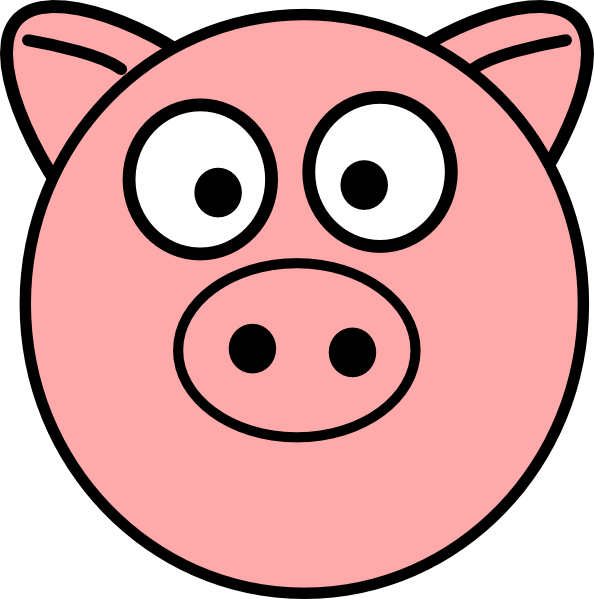 Limp Wimp Clip Art - Cartoon Pig Face Png (594x599), Png Download