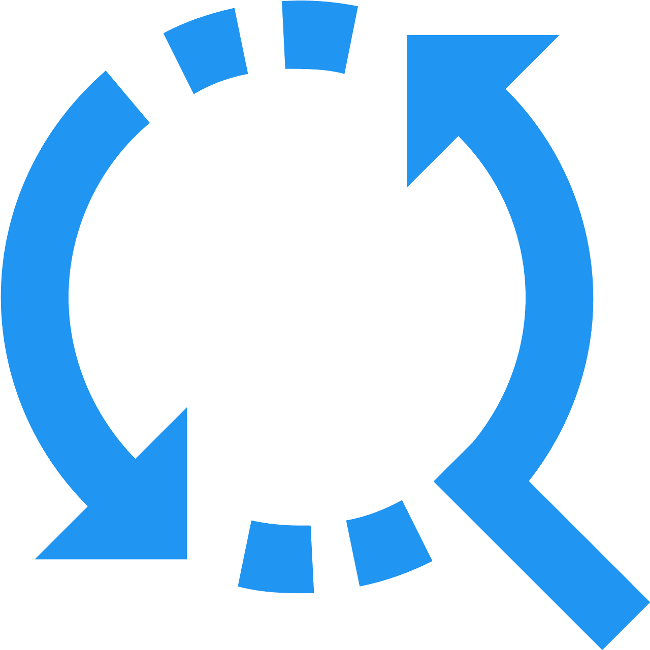 There Are Two Curved Lines With Arrows At One End And - 2 Arrow In Circle (1600x1600), Png Download