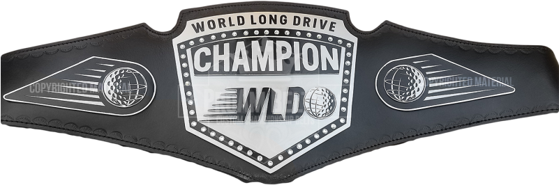Wwe Belt White - World Long Drive Championship Belt (800x371), Png Download