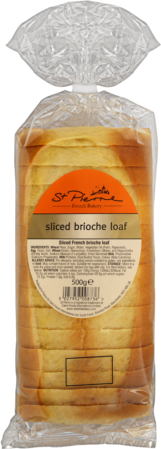 Blueberry & Banana French Toast - St Pierre Brioche Slice (542x975), Png Download