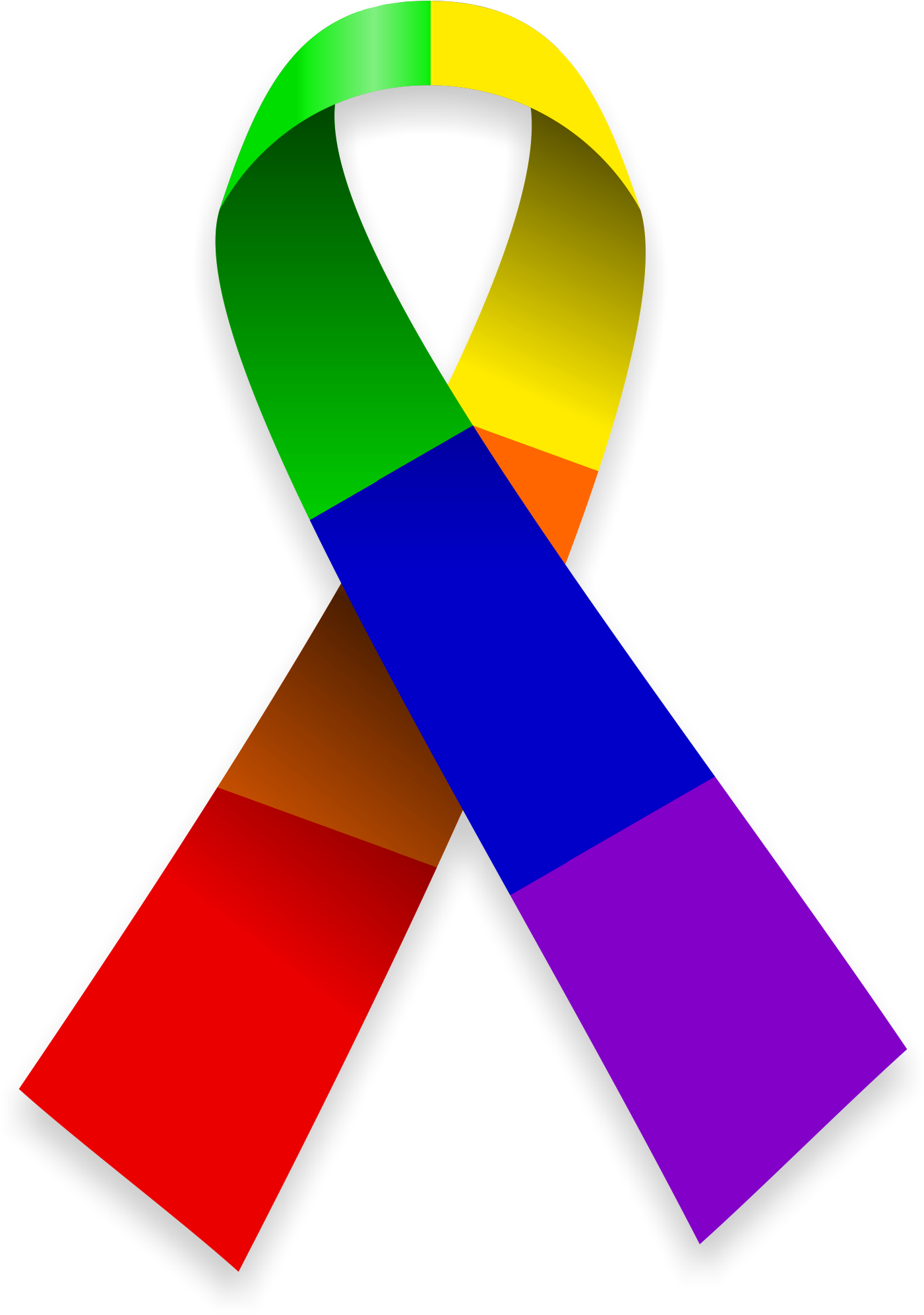 Lgbt Support Ribbon - Symbol Of Lgbt (1414x2000), Png Download