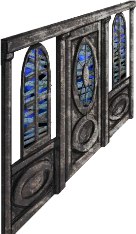Haunted Storefront - China Cabinet (300x574), Png Download