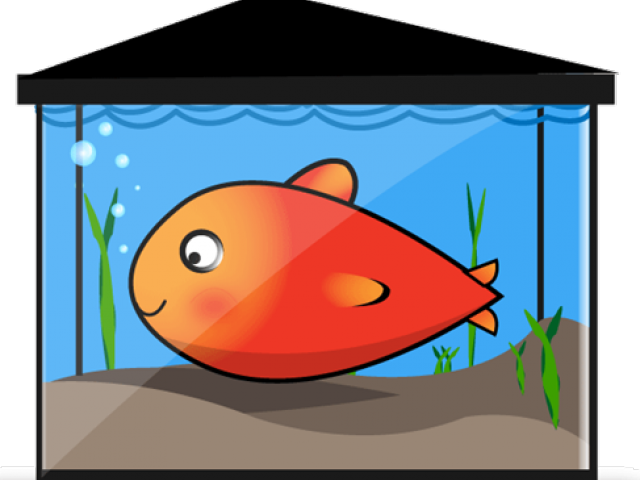 Graphic Black And White Stock Aquarium Drawing Unbelievable - Fish Tank Clip Art (640x480), Png Download