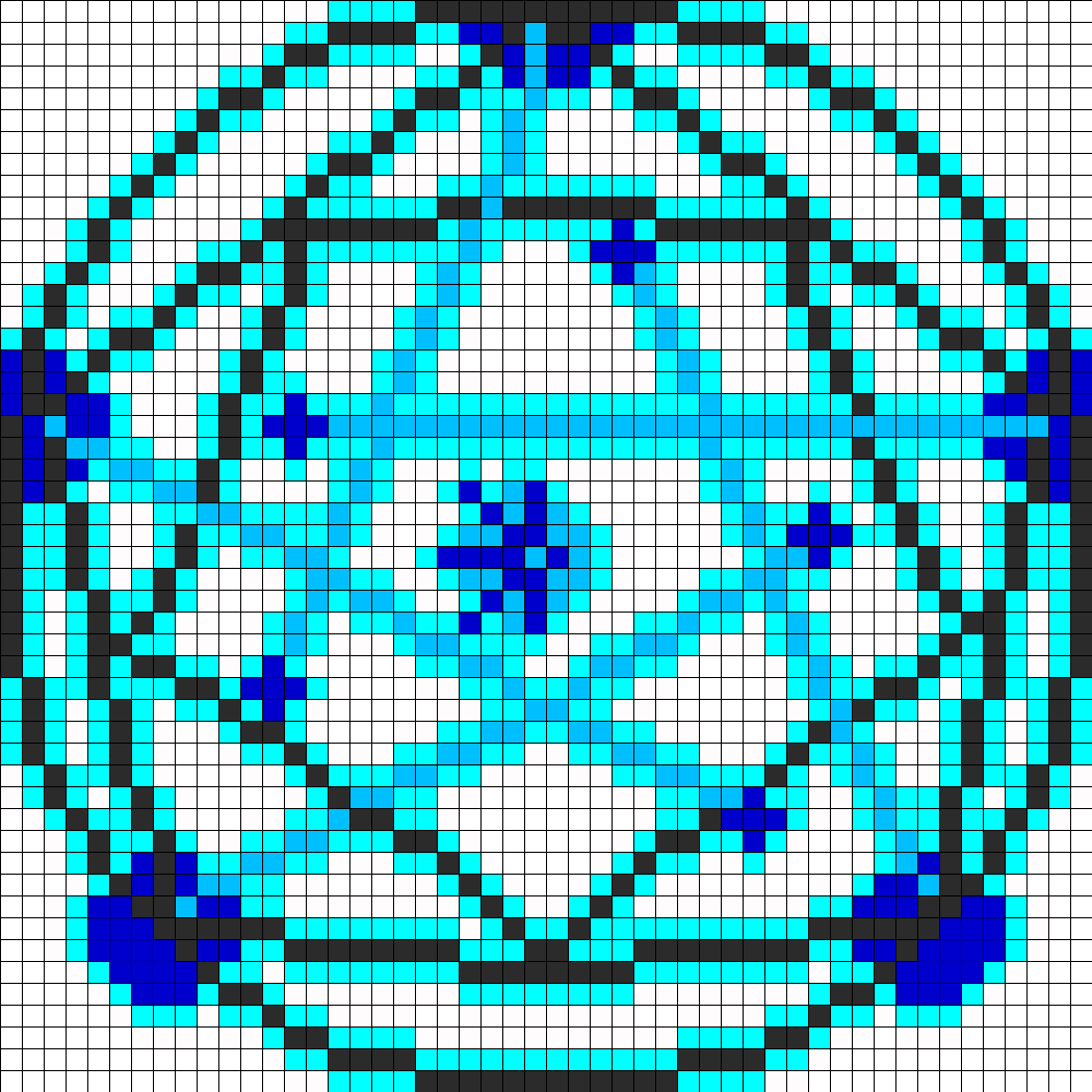 Human Transmutation Circle Fma Perler Bead Pattern - Fullmetal Alchemist Pixel Art Templates (1050x1050), Png Download