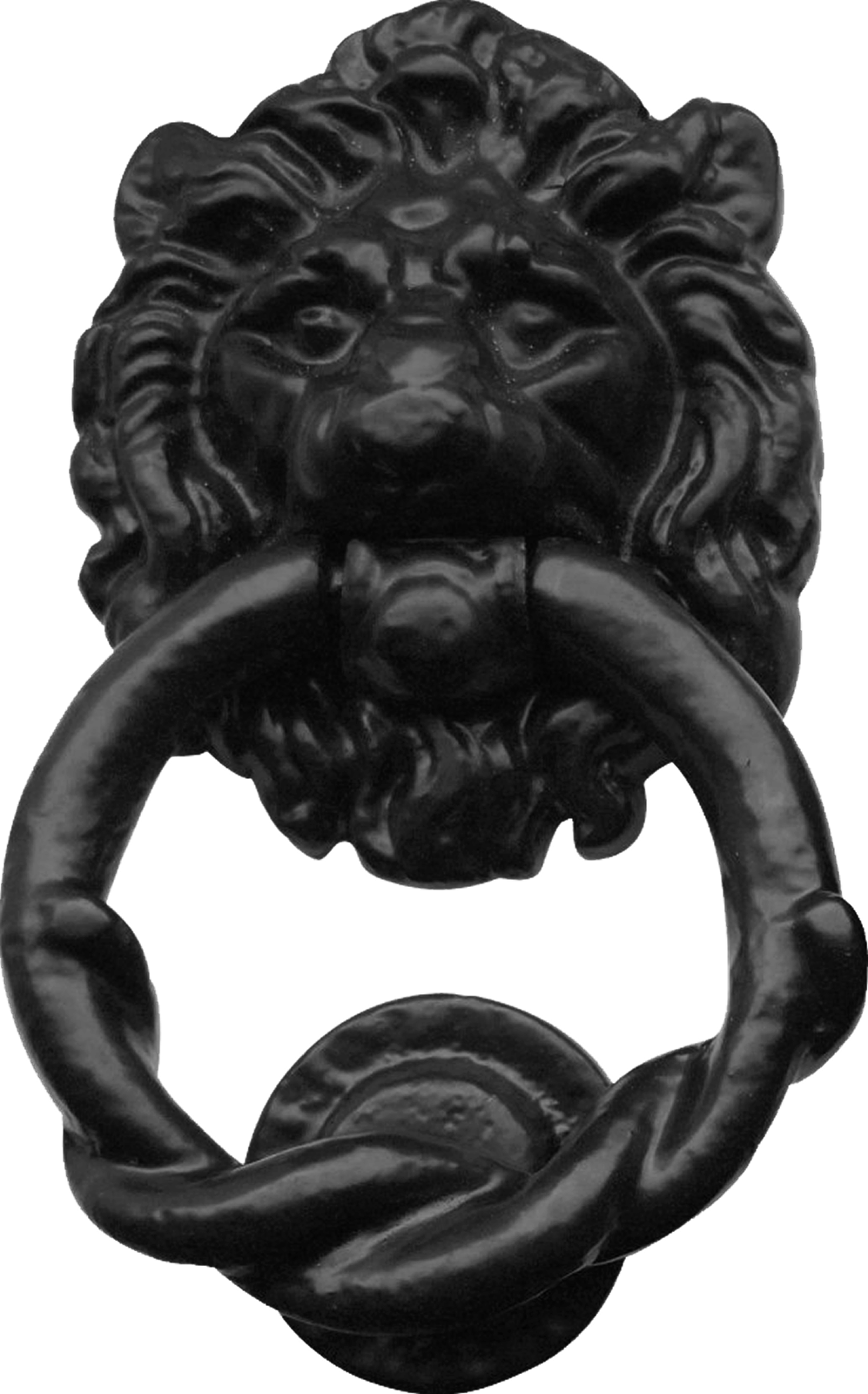 100mm Black Antique Lion Head Door Knocker - Old Door Knocker Png (997x1600), Png Download