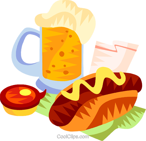 German Bratwurst And Beer Royalty Free Vector Clip - Bier Und Bratwurst Clipart (480x464), Png Download
