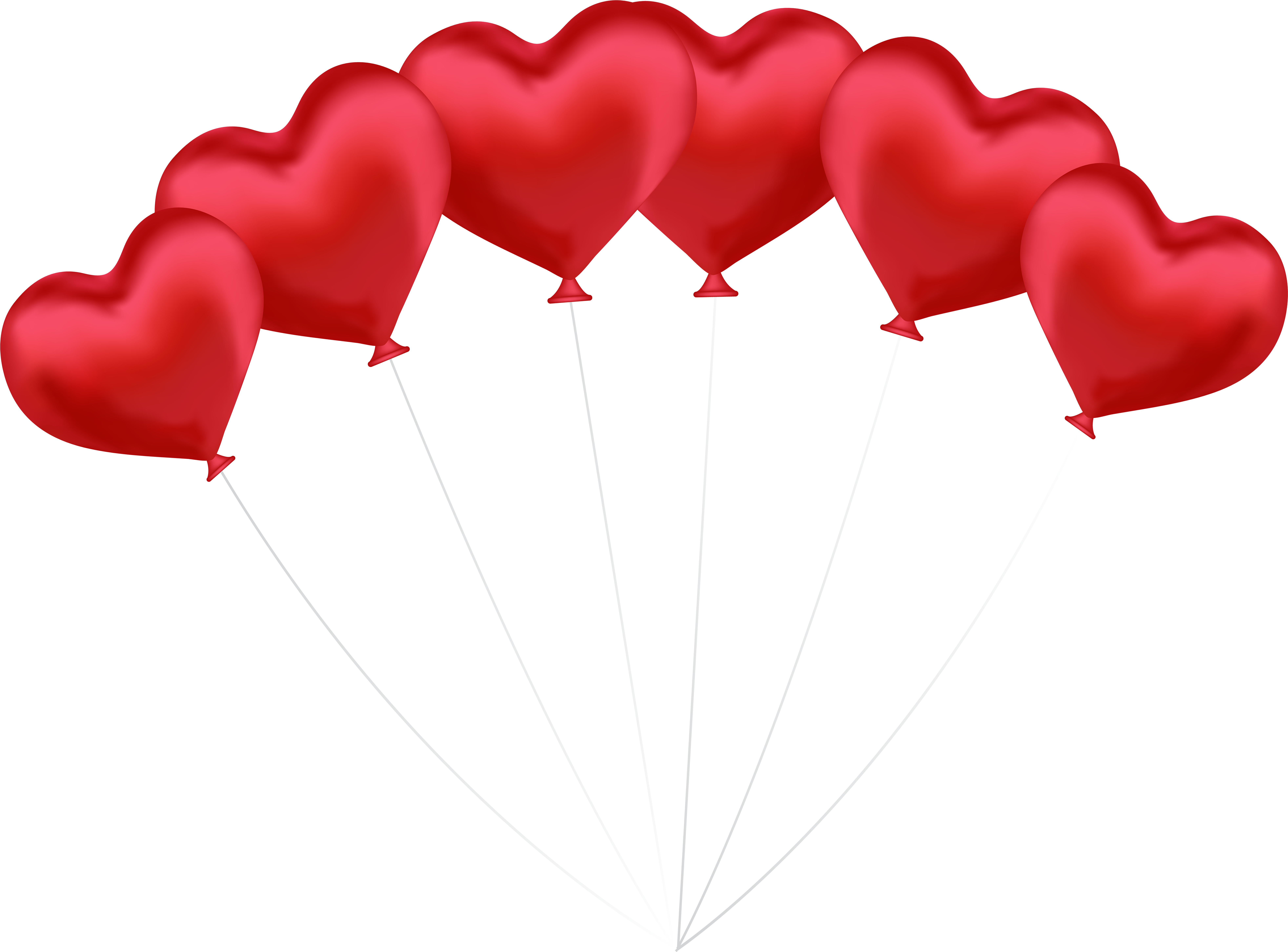 Heart Balloons Transparent Png Clip Art Image - Portable Network Graphics (8000x5914), Png Download
