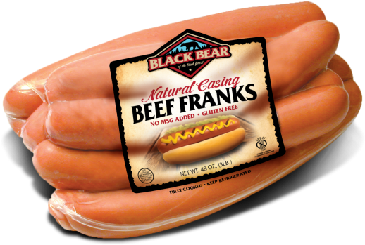 Blackbear Bratwurst- Regular - Black Bear Natural Casing Beef Franks (600x450), Png Download
