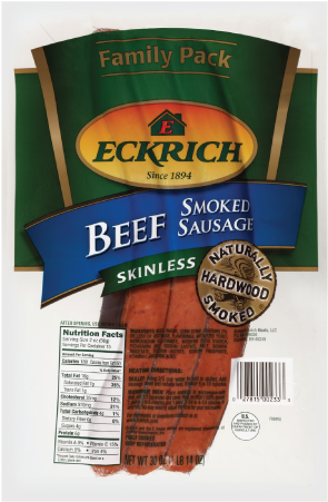 Eckrich Beef Sausage 30 Oz (450x450), Png Download