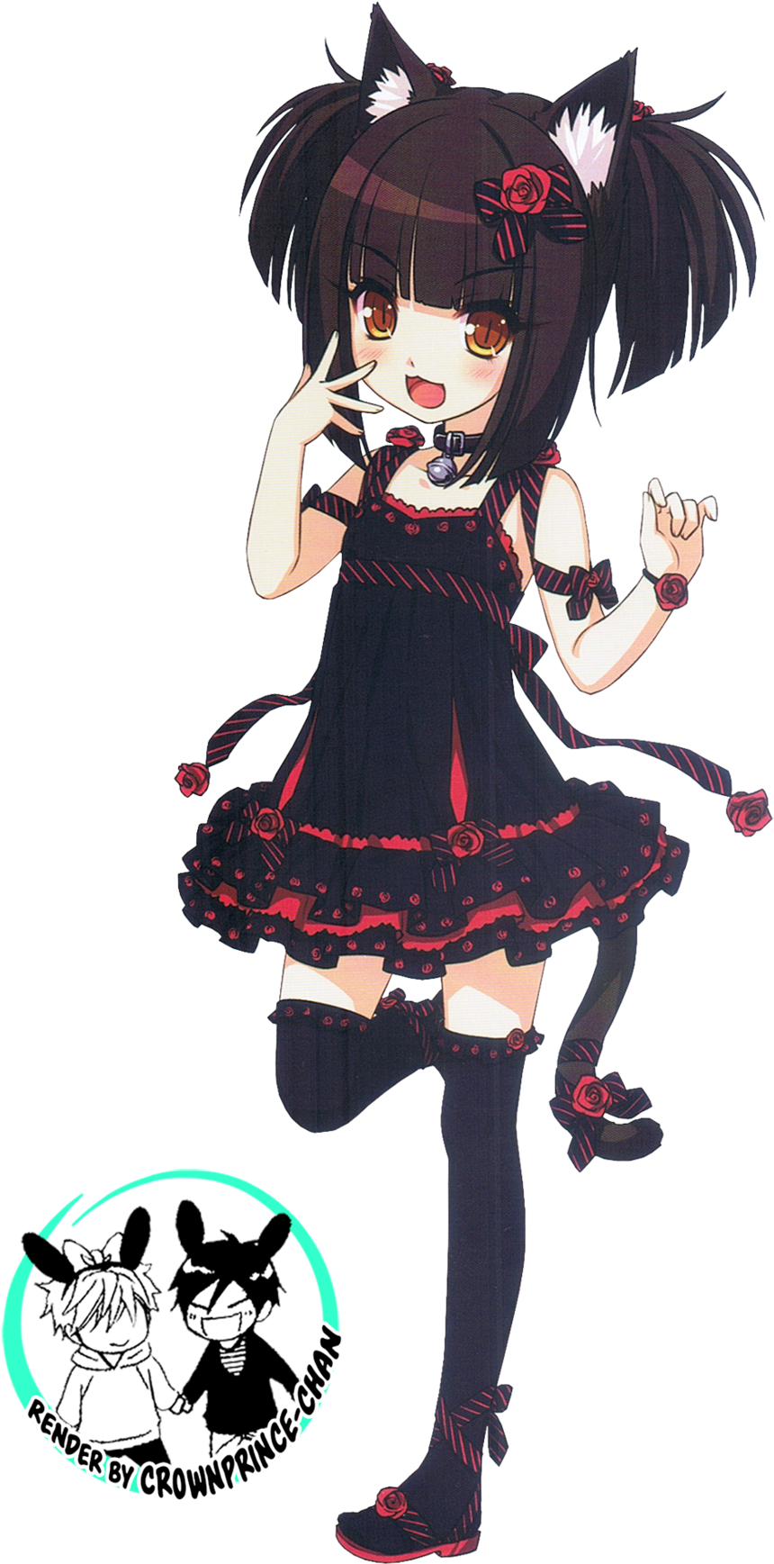 Image Result For Neko Para Chocola Anime Neko, Cat - Anime Neko Twins (1024x1837), Png Download
