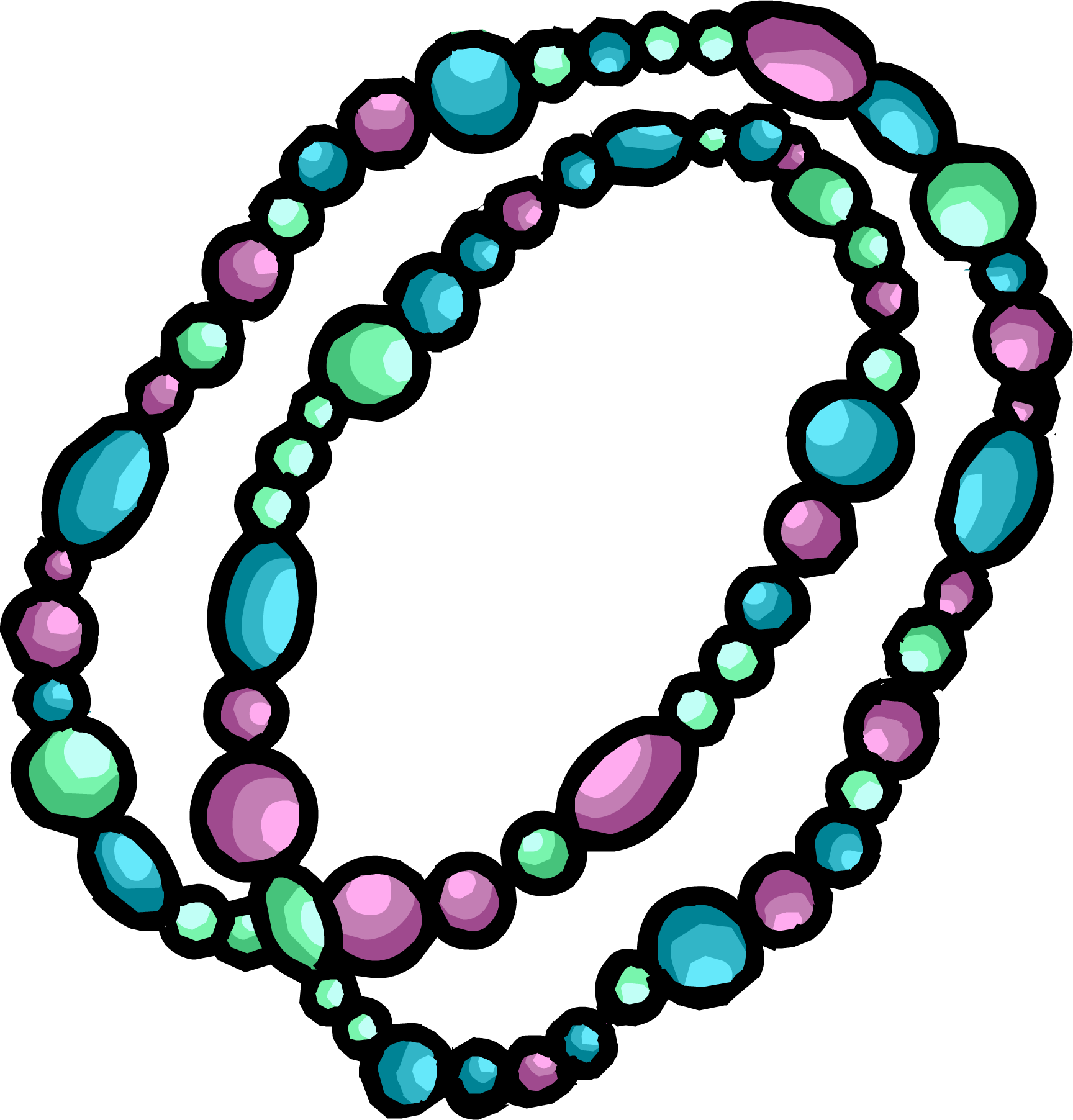 Double Stranded Necklace Icon - Circle (1728x1804), Png Download