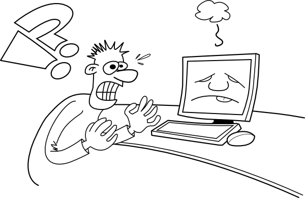 Broken Computer Clip Art (600x389), Png Download