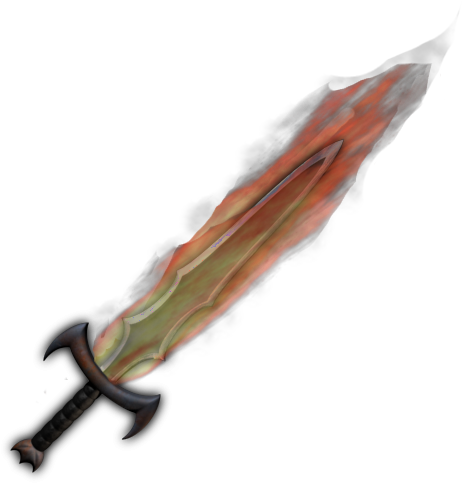 I'm Not Really Satisfied With The Way The Smoke Came - Espada De Fuego Png (546x508), Png Download