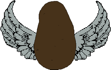 Potato With Wings - Illustration (463x296), Png Download